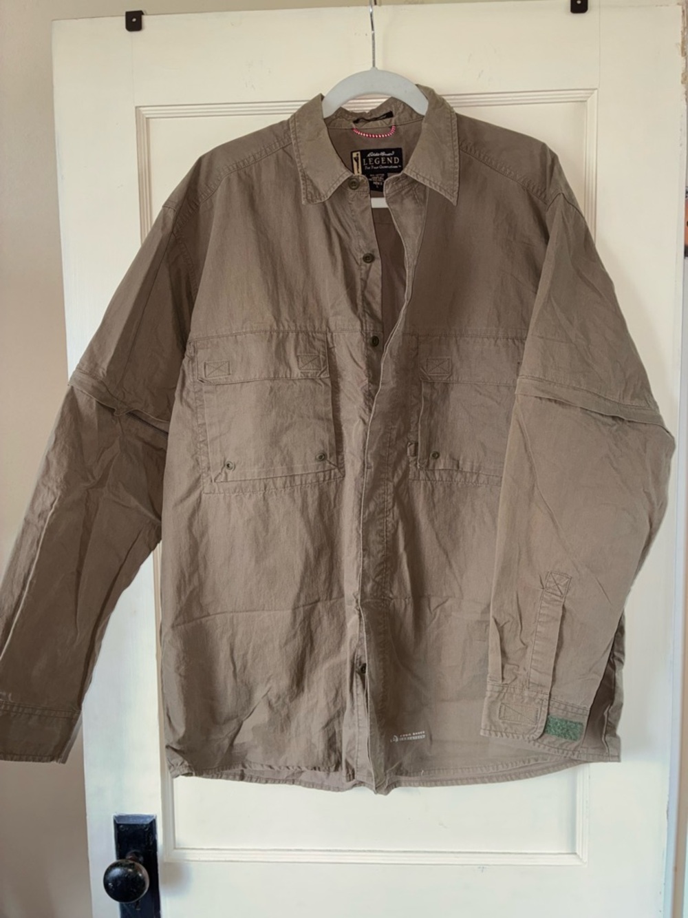 Vintage Eddie Bauer Men’s Legend L Utility Convertible Traverser Shirt